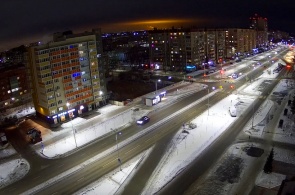 Avenida Comunista, Svobodny Lane. Ángulo 2. Cámaras web de Kopeysk en línea