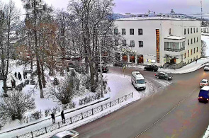 Cruce de calles Karelskaya - Lenin. Webcams Sortavala en línea