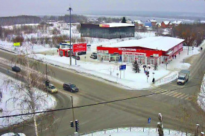 Cruce de la carretera soviética - calle Chasovaya. Webcams Novosibirsk en línea