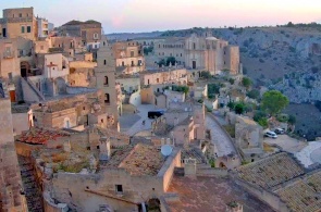 Vista de la ciudad vieja. Webcams Matera en línea