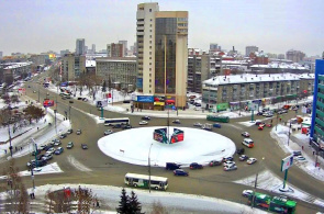 Plaza Lunintsev. Webcams Novosibirsk en línea