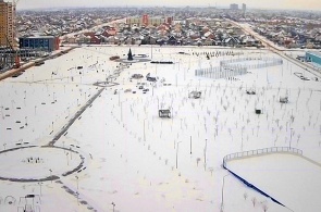 Vista del Parque Olímpico en construcción. Cámaras web de Tambov