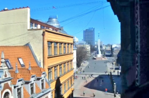 Monumento a la libertad. Webcam de Riga en línea