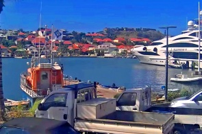 Vista del puerto. Webcams gustavia