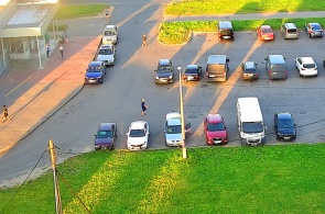 Estacionamiento cerca de la autopista Strelnitskoye, 4. Webcams de Krasnoye Selo