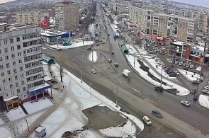 calle cruce de caminos Kirov - Avenida de la Amistad. Cámaras web Novokuznetsk