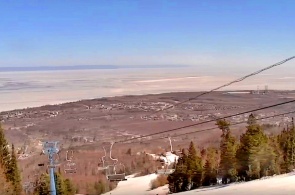 Monte Sobolinaya. Vista desde la cafetería, 900 m de las cámaras web de Baikalsk.