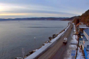 Lago Baikal, pueblo de Listvyanka. Webcam panorámica en línea