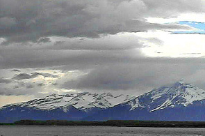 En Puerto Natales, Chile. Panorámica de la cámara web en línea
