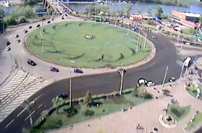 Zona del puente. Webcam de Krasnoyarsk en línea