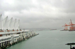 El puerto de cruceros. La web de la cámara de vancouver en línea