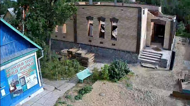 Restauración del templo de Alexander Nevsky. Webcam de Khabarovsk en línea